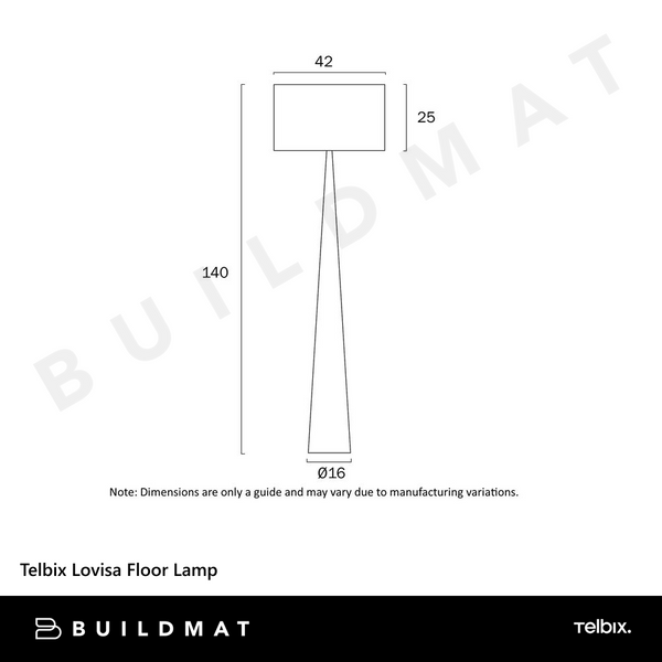 Telbix Lovisa Floor Lamp Walnut