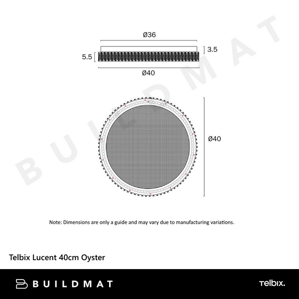 Telbix Lucent 40cm Oyster Gold