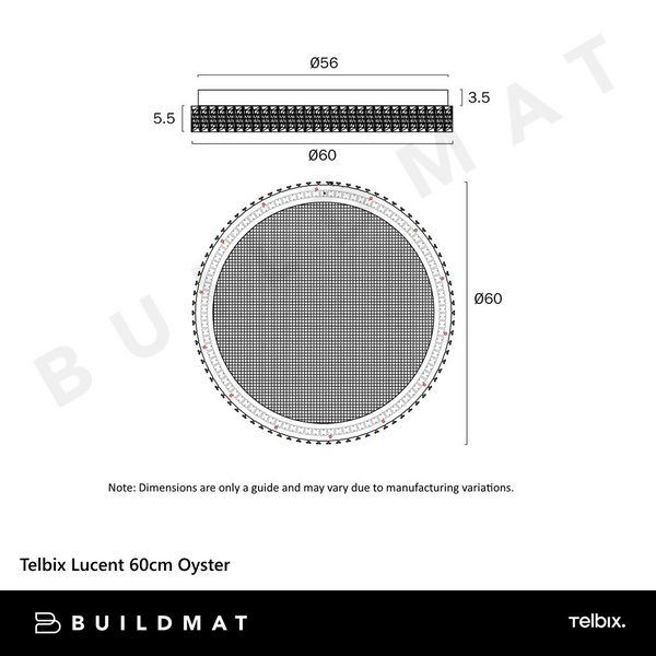 Telbix Lucent 60cm Oyster Gold