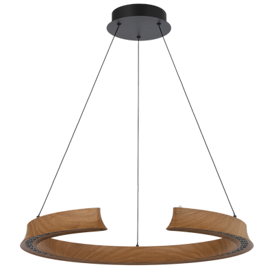 Telbix Lucid Round Pendant Wood