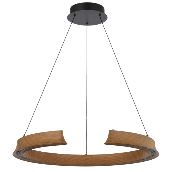 Telbix Lucid Round Pendant Wood