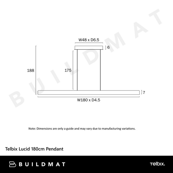 Telbix Lucid 180cm Pendant Wood