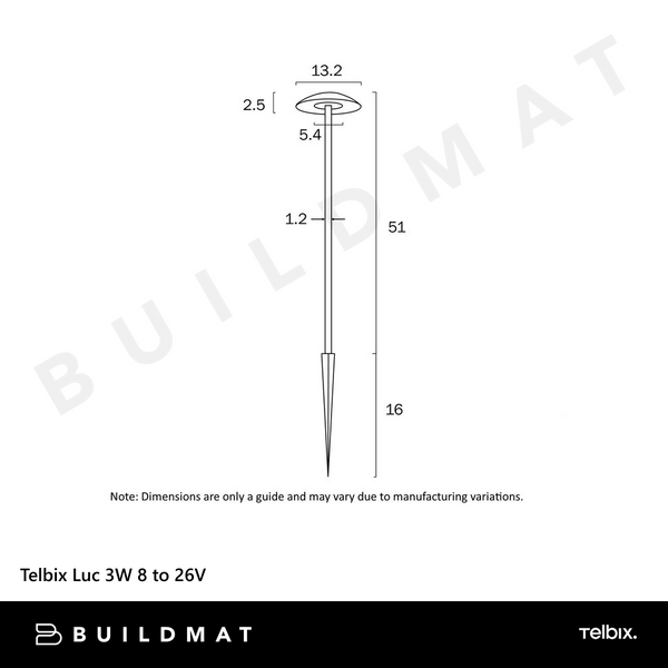 Telbix Luc 3W 8 to 26V Post Light Post Light