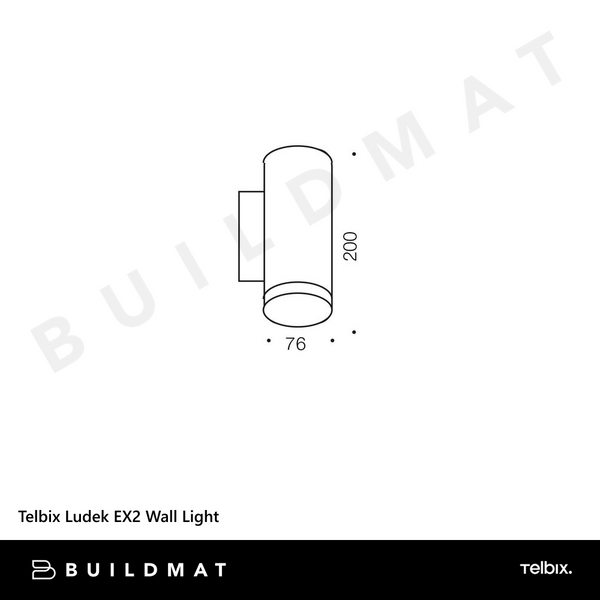 Telbix Ludek EX2 Wall Light Black