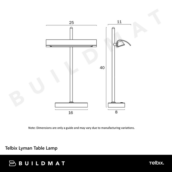Telbix Lyman Table Lamp Gunmetal