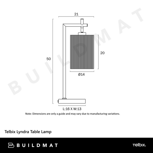 Telbix Lyndra Table Lamp Natural
