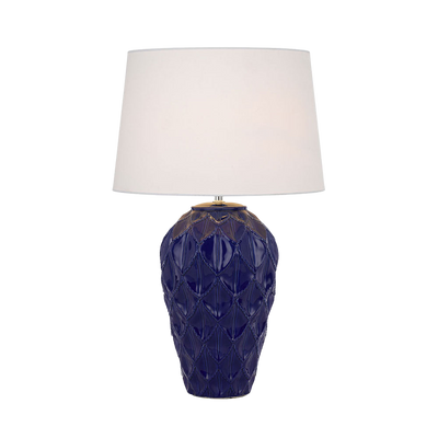 Telbix Madrid Ceramic Table Lamp Blue
