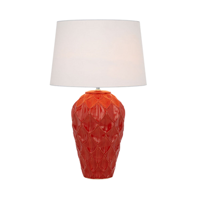 Telbix Madrid Ceramic Table Lamp Red