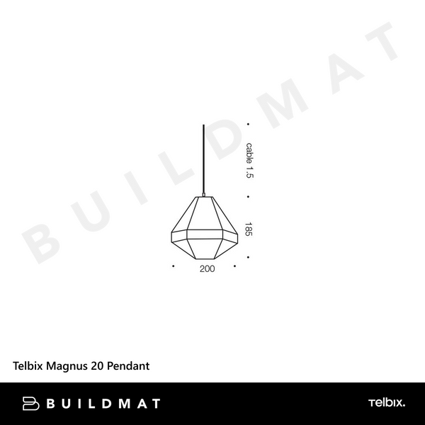 Telbix Magnus 20 Pendant Gunmetal