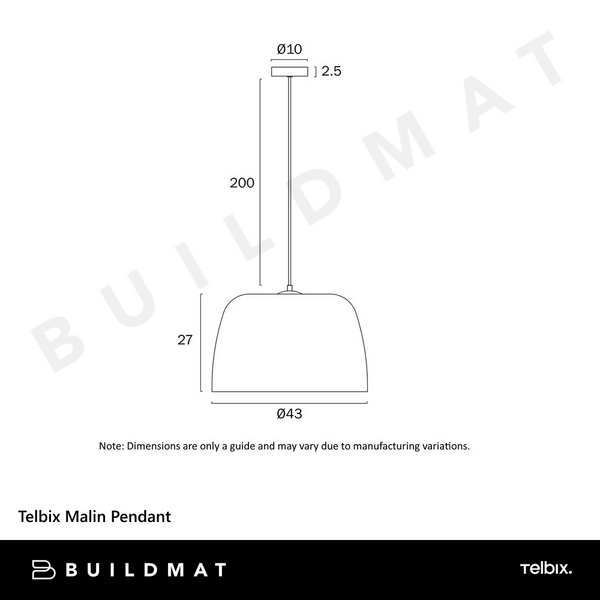 Telbix Malin Pendant Grey
