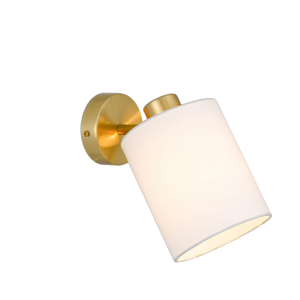 Telbix Malone Wall Lamp Antique Gold White