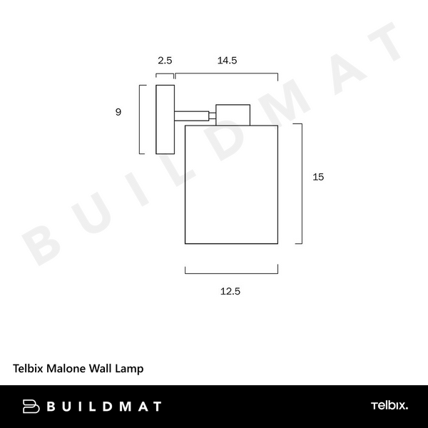 Telbix Malone Wall Lamp Nickel White