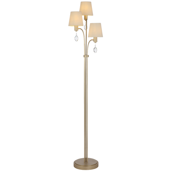 Telbix Malvern 3 Light Floor Lamp Antique Silver