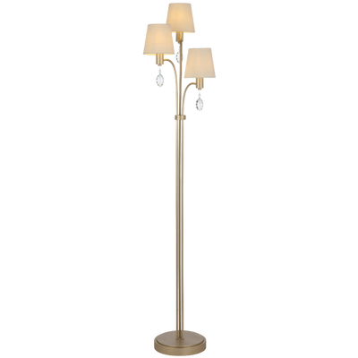 Telbix Malvern 3 Light Floor Lamp Antique Silver