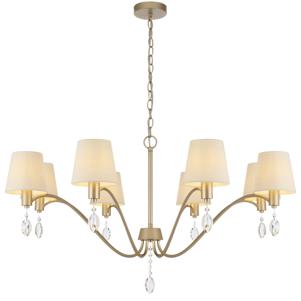 Telbix Malvern 8 Light Pendant Antique Silver