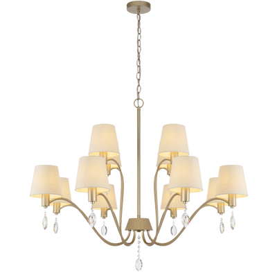 Telbix Malvern 12 Light Pendant Antique Silver
