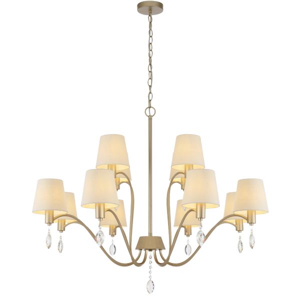 Telbix Malvern 12 Light Pendant Antique Silver