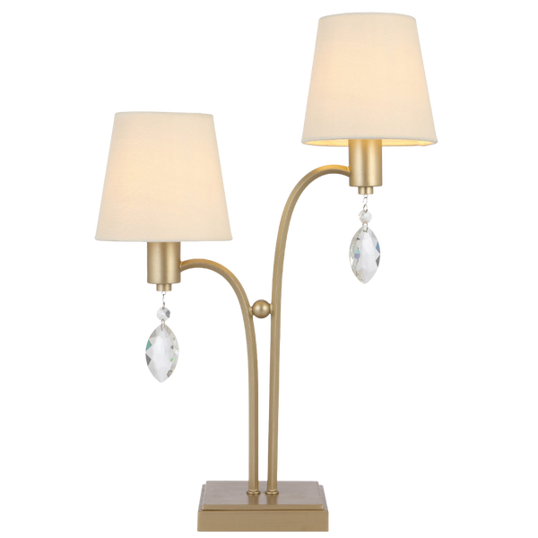 Telbix Malvern 2 Light Table Lamp Antique Silver