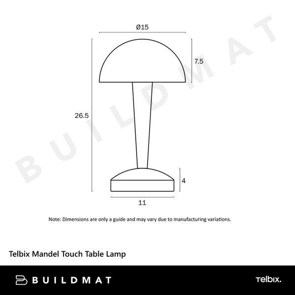 Telbix Mandel Touch Table Lamp White