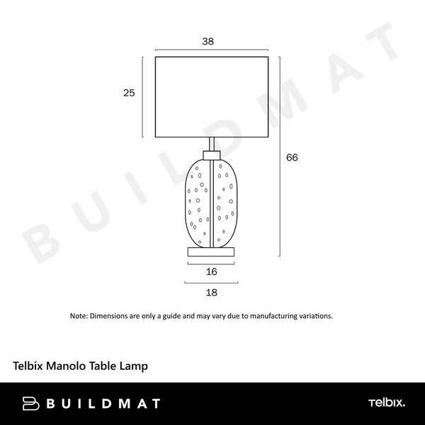 Telbix Manolo Table Lamp Teal Brown