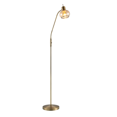 Telbix Marbell Floor Lamp Antique Brass