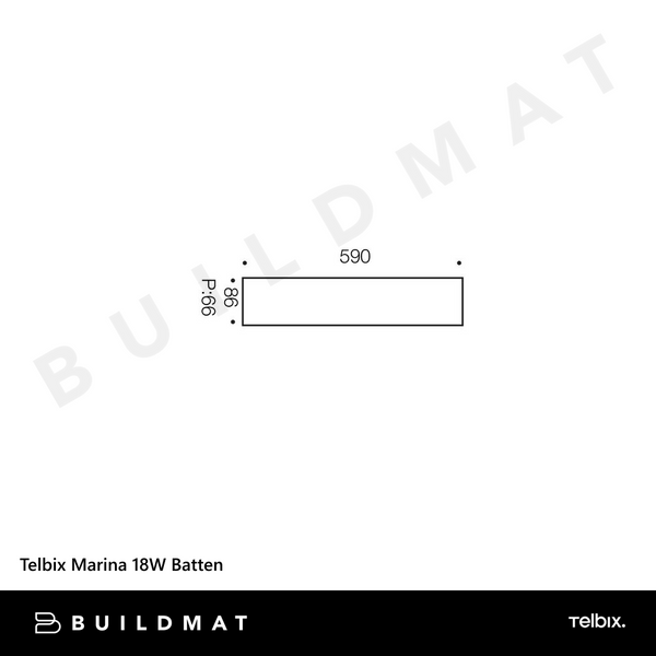 Telbix Marina 18W Batten 5000K