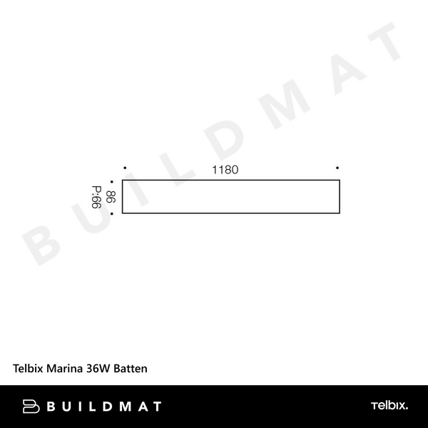 Telbix Marina 36W Batten 5000K
