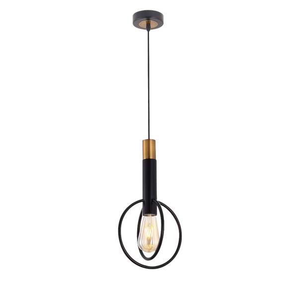 Telbix Marvin 1LT Pendant Round Black Gold