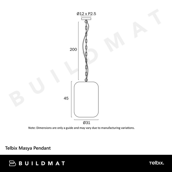 Telbix Masya Pendant Antique Brass