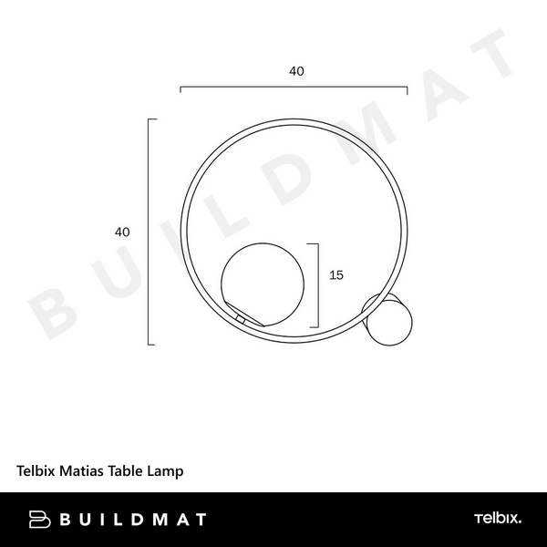 Telbix Matias Table Lamp Black Antique Gold