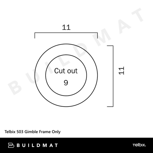 Telbix 503 Gimble Frame Only White