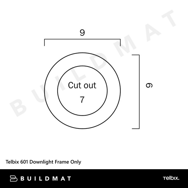 Telbix 601 Downlight Frame Only White