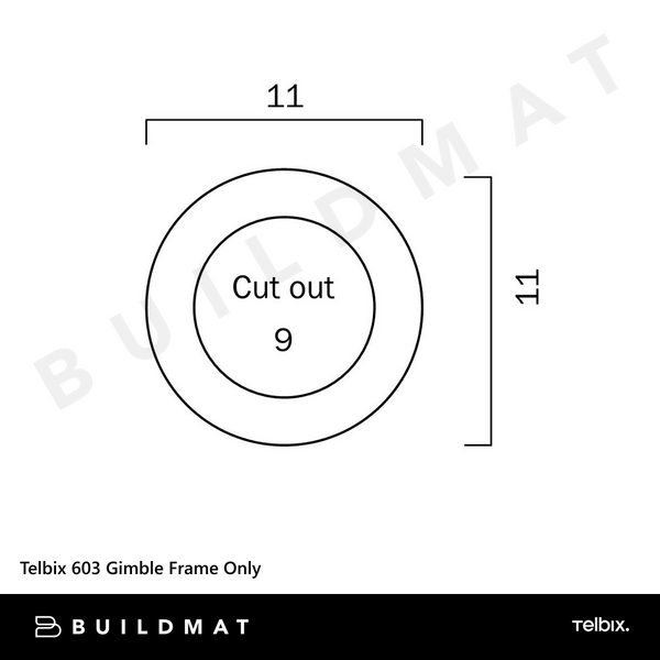 Telbix 603 Gimble Frame Only White