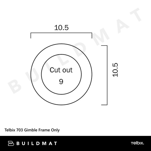 Telbix 703 Gimble Frame Only White