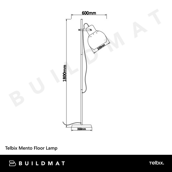 Telbix Mento Floor Lamp White