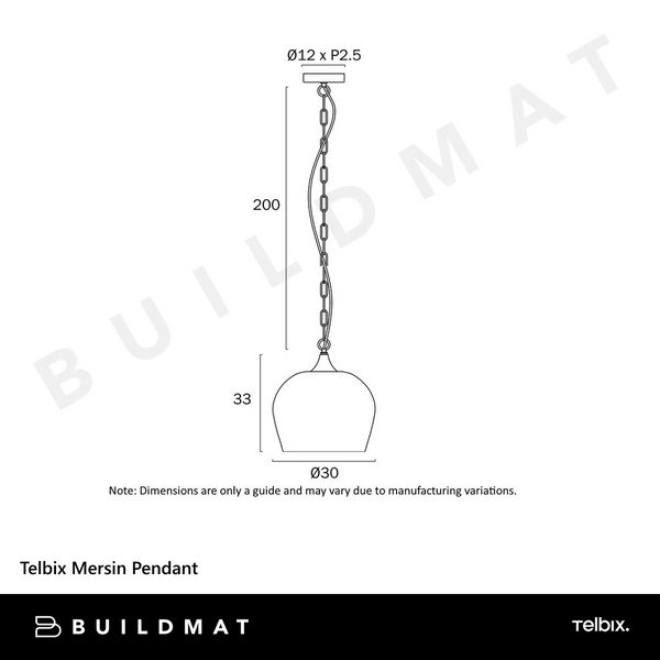 Telbix Mersin Pendant Antique Brass