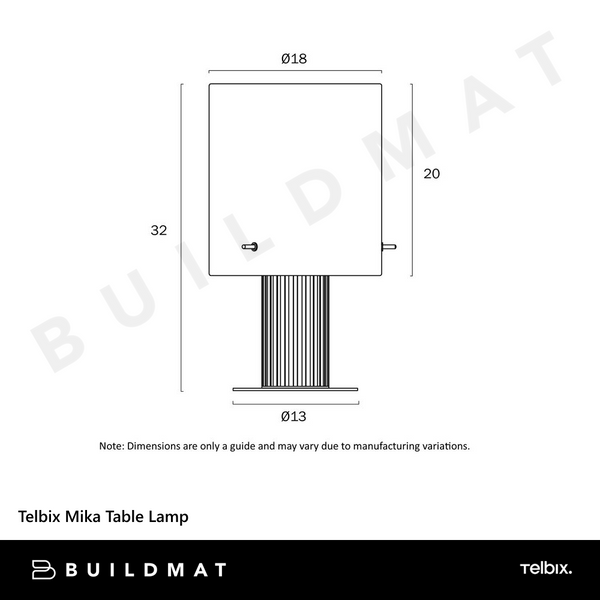 Telbix Mika Table Lamp Grey