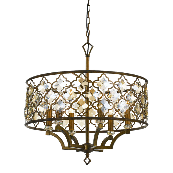 Telbix Mimosa Round 6LT Pendant Round Mocha