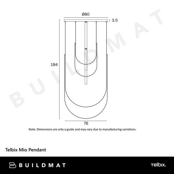 Telbix Mio Pendant Black