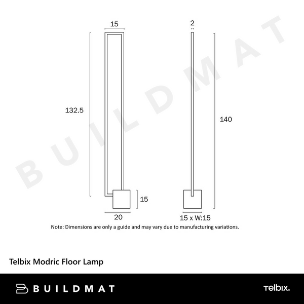Telbix Modric Floor Lamp Grey