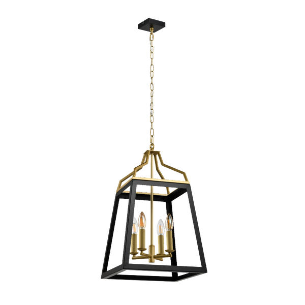 Telbix Monteal 4 Light Pendant Antique Gold