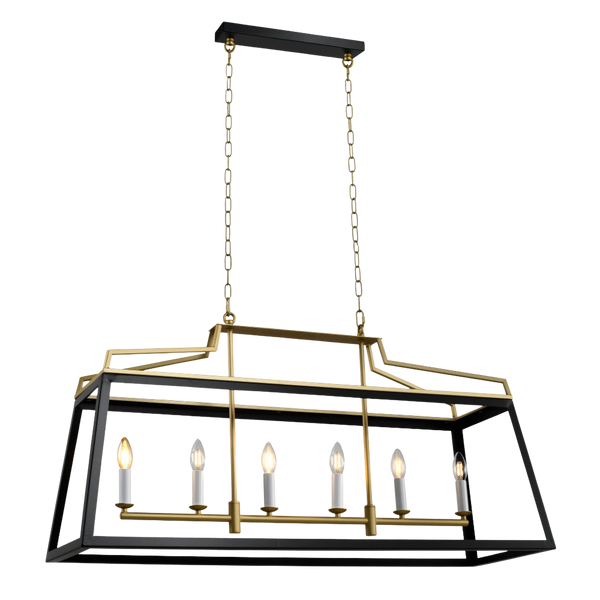 Telbix Monteal 6 Light Pendant Antique Gold