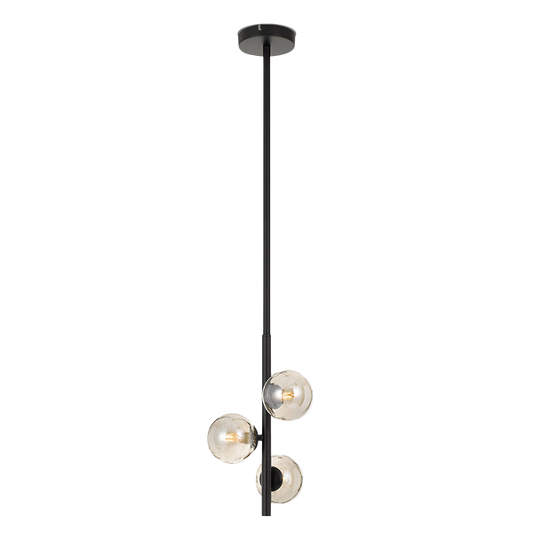 Telbix Moran 3 Lights Pendant Black Smoke