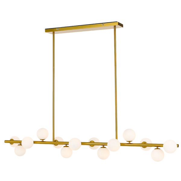 Telbix Moran 14 Lights Pendant Antique Gold Opal Matt