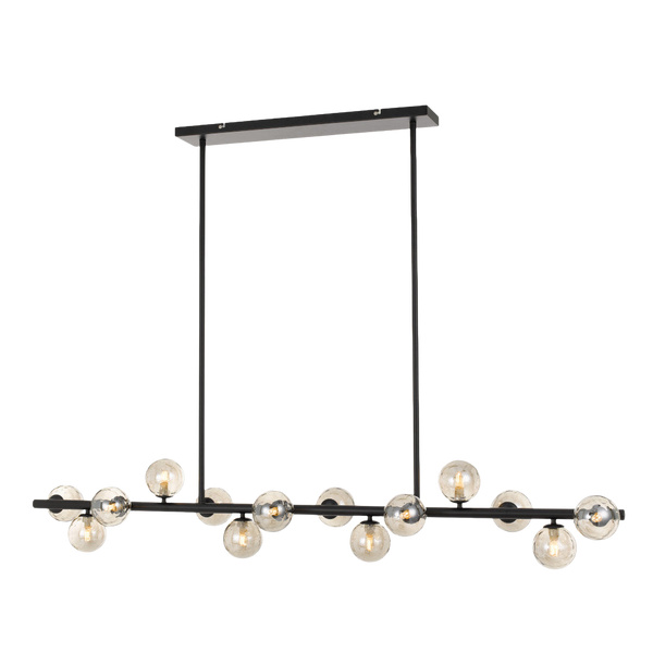 Telbix Moran 14 Lights Pendant Black Smoke