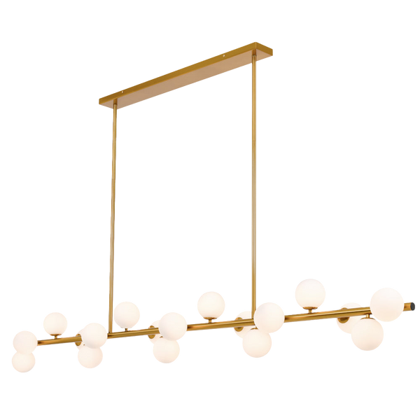 Telbix Moran 18 Lights Pendant Antique Gold Opal Matt