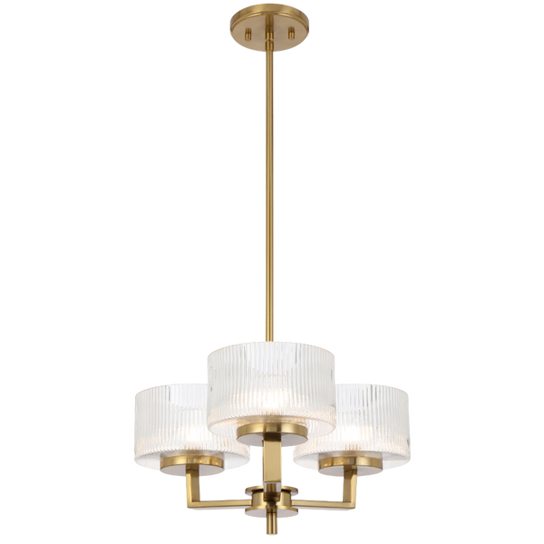 Telbix Moreno 3 Light Pendant Antique Gold