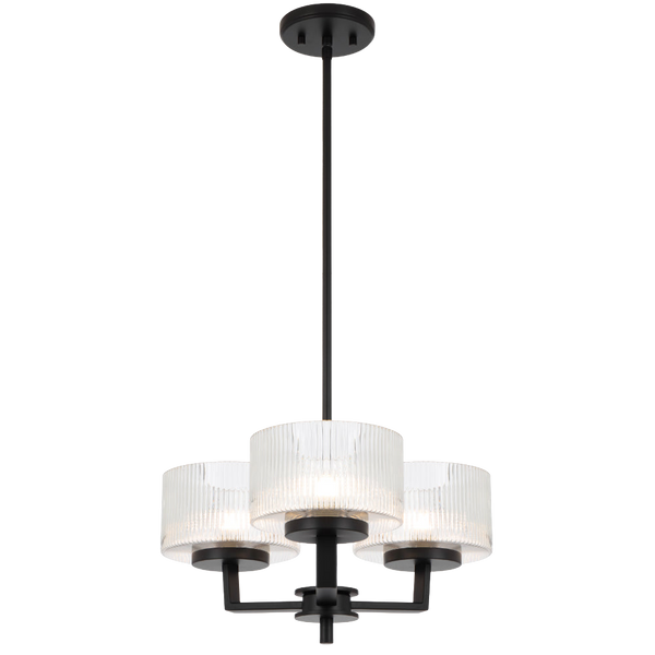 Telbix Moreno 3 Light Pendant Black