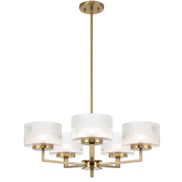 Telbix Moreno 5 Light Pendant Antique Gold