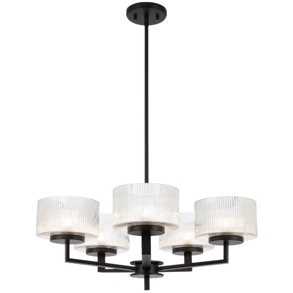 Telbix Moreno 5 Light Pendant Black